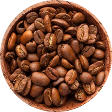 An image of Excelsa beans in a wooden bowl