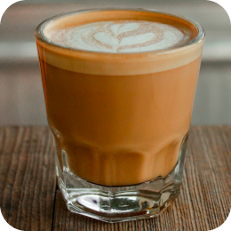 Clear glass with cortado
